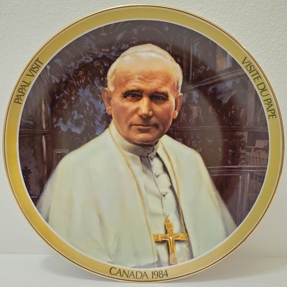 Pope John Paul II Papal Visit to Canada 1984 Commemorative Plate - Picture 4 of 7